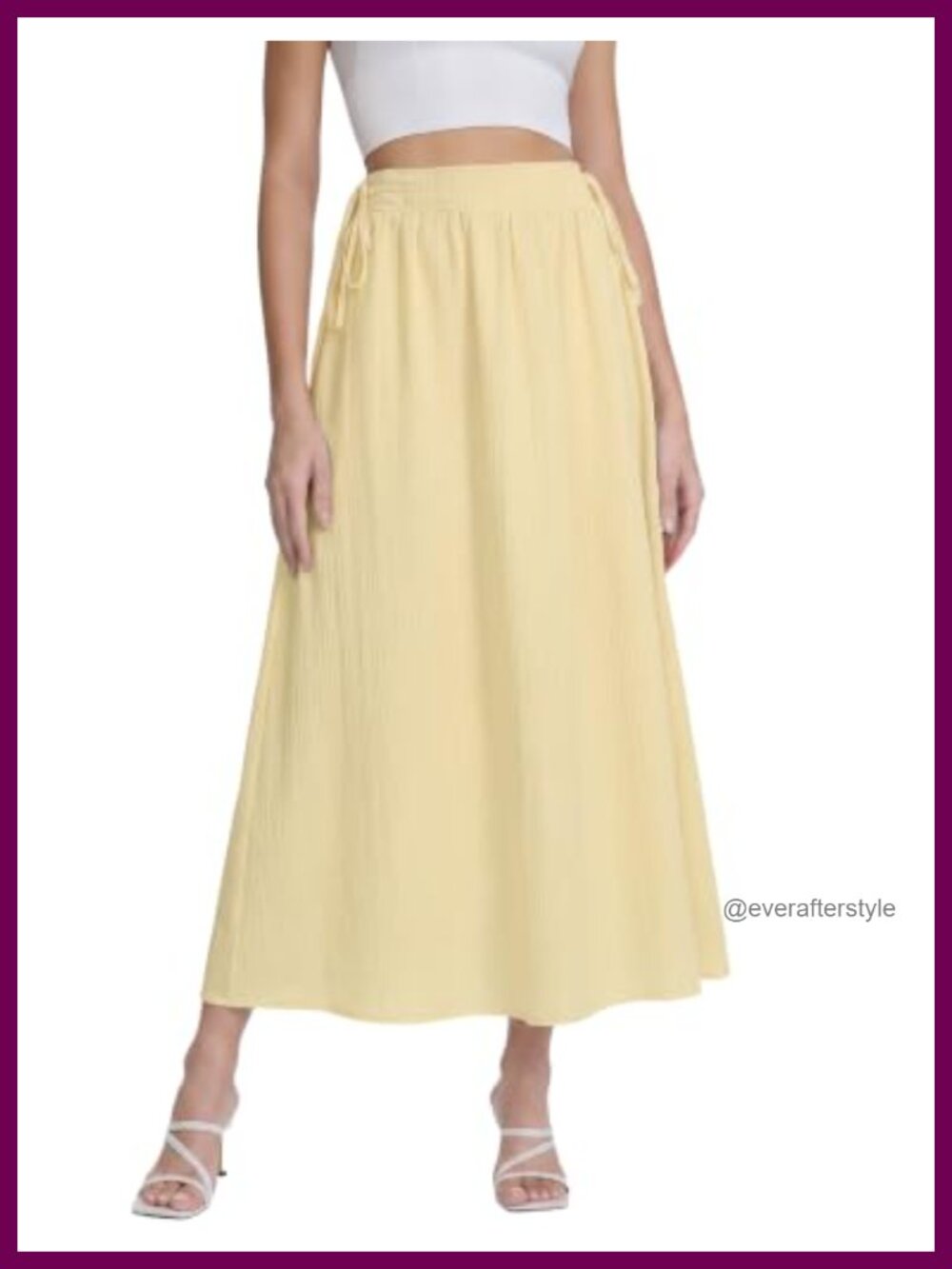 High Waisted Maxi Skirt Flowy Long A-Line with Pockets Boho Summer